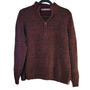 Woolrich Women's Red (Dark Red/Maroon Speckled) XL Pullover Sweater Wool Blend